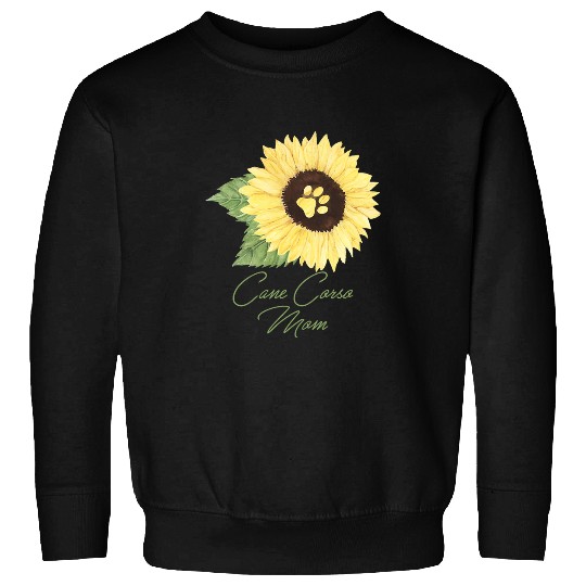 Cane Corso Mom Cane Corso Mama Dog Lover Sunflower Sweatshirts