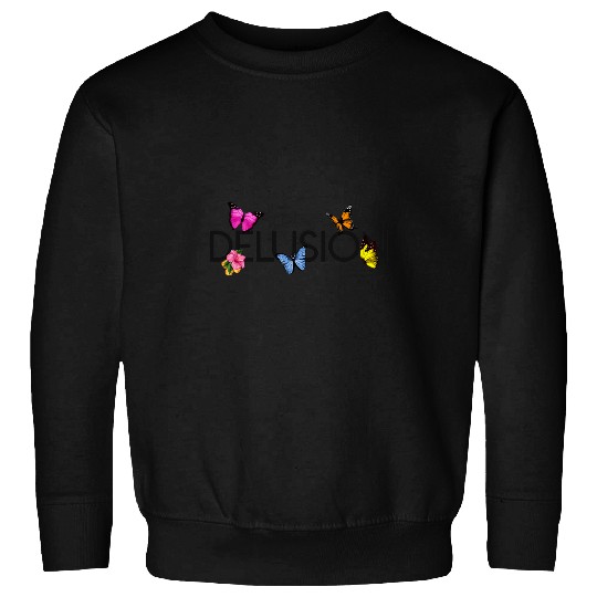 Impossible is a    Delusion Hibiscus and Butterfly Sweatshirts