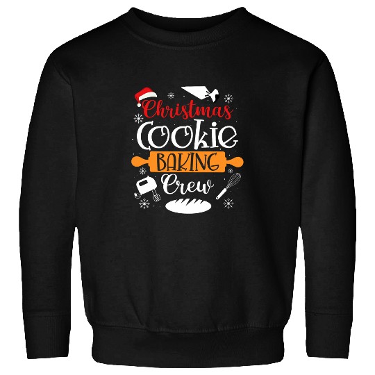 Christmas Cookie Baking Crew Baker Pastry Chef Kids Xmas Sweatshirts