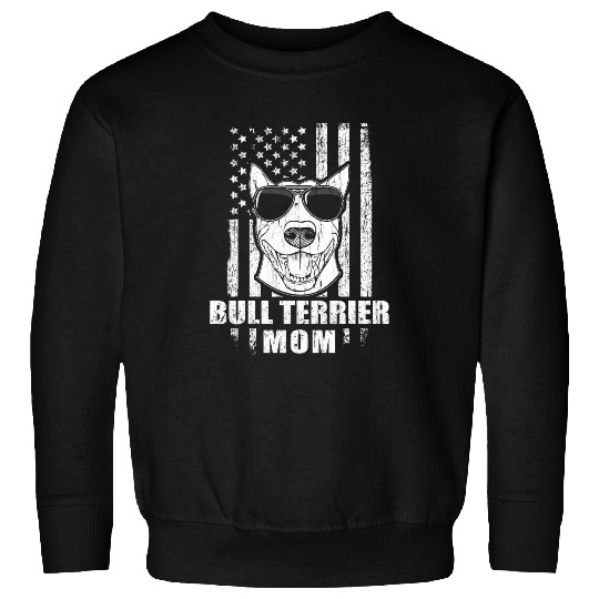 Bull Terrier Mom Cool vintages Retro Proud American Sweatshirts
