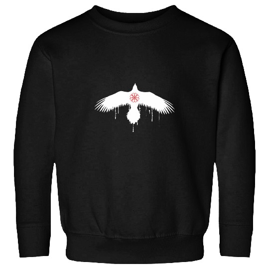 Lacrosse Gift Munin Raven Vegvisir Viking Valhalla Norse Compass Sweatshirts