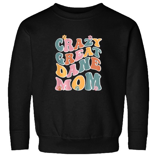 crazys Great Dane Mom Backprint Sweatshirts