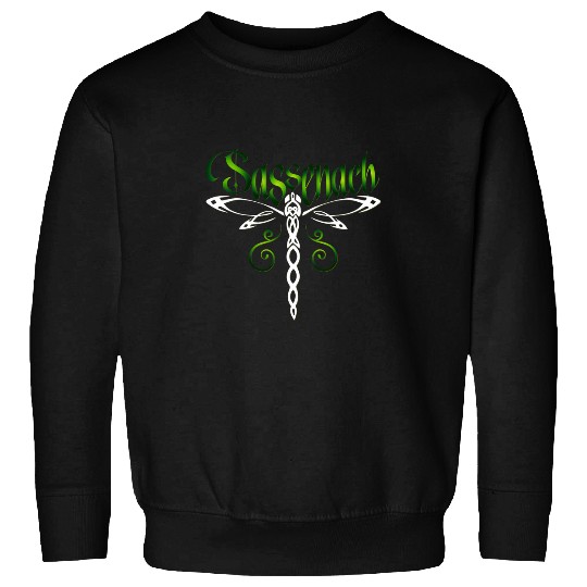 Sassenach Dragonfly Celtic 2Green 2Scottish Gift Sweatshirts