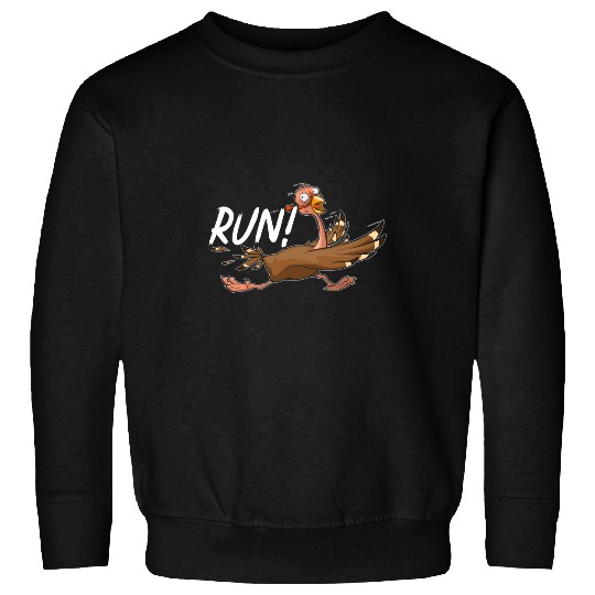 Mens Turkey Run Family Feast Running Turkey Thanksgiving Sweatshirts