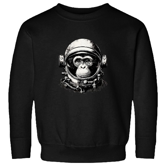 Cosmic vintages Space Travel Astronaut Monkey Retro Helmet 2 Sweatshirts