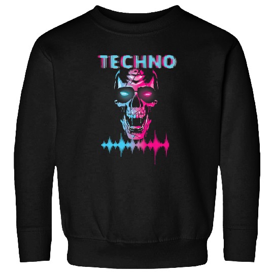 Electronic Music Skull Devil Techno Music Festival Hardtekk Sweatshirts
