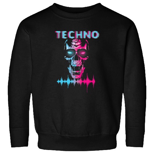 Electronic Music Skull Devil Techno Music Festival Hardtekk Sweatshirts