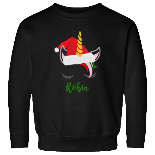 Robin Name Gift 2Robin Santa Unicorns 21 Sweatshirts