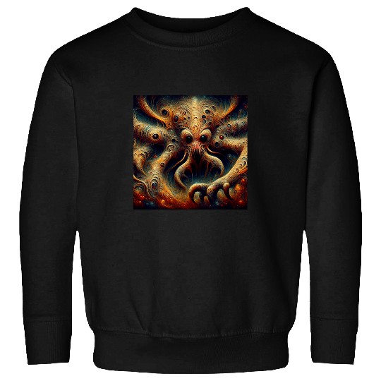 Cosmic Terror Abstract Horror Astronaut Nightmare Halloween Sweatshirts