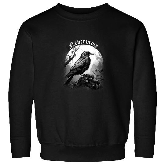 Lacrosse Gift NEVERMORE Quoth The Raven Poem Edgar Allan Poe Meme Sweatshirts