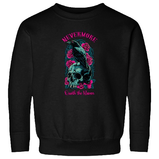 Lacrosse Gift Nevermore Quoth The Raven Edgar Allan Poe Sweatshirts