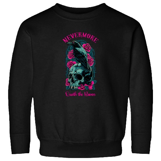 Lacrosse Gift Nevermore Quoth The Raven Edgar Allan Poe Sweatshirts