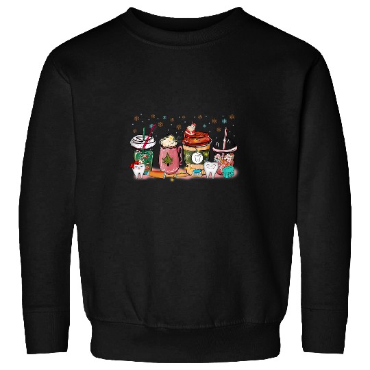 Merry xmass Christmas Coffee Dental Latte Dental Hygiene Sweatshirts