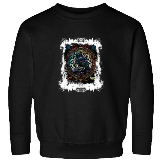 Lacrosse Gift Odins Raven Flying Viking Valhalla Norse Mythology 212 Sweatshirts