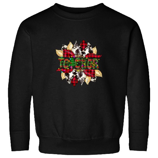 Love Teacher Math Christmas Teacher Life Matching Pajama Sweatshirts