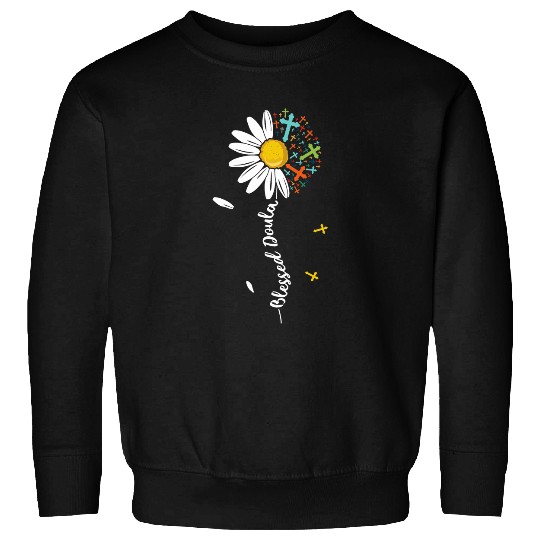Blessed Doula Christian Flower Labor Coachs Companion Labor Sweatshirts