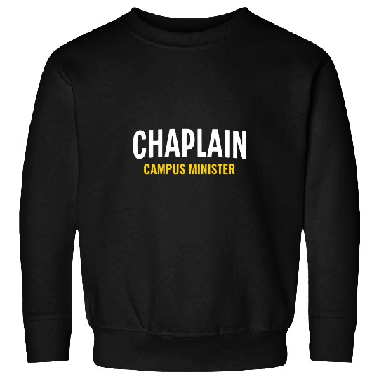 Chaplain Campus Minister Pastor White Yellow Sweatshirts