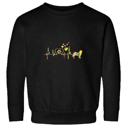 Golden Retriever Tie Dye Heartbeat Dog Lover Puppy Owner Sweatshirts