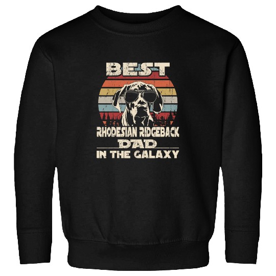 Mens bests Rhodesian Ridgeback Dad In The Galaxy vintages Retro Sweatshirts