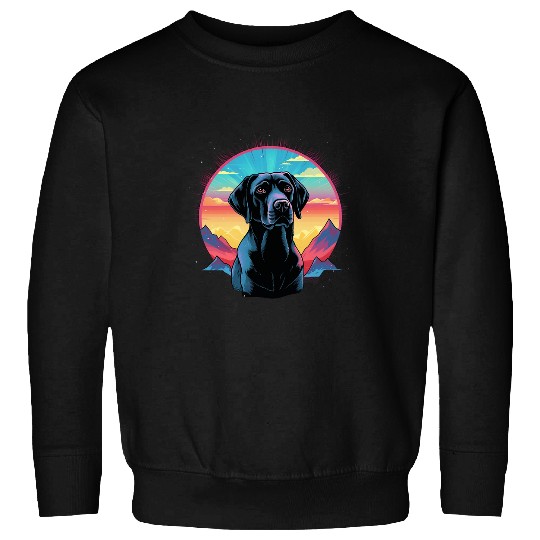 Cute Black Lab Black Labrador Retriever Puppy Dog Mom Animal Sweatshirts