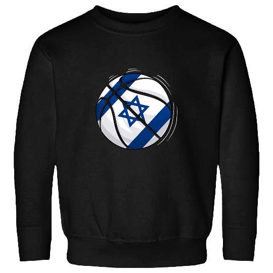 Basketball Ball With The Flag Of Israel Sweatshirts