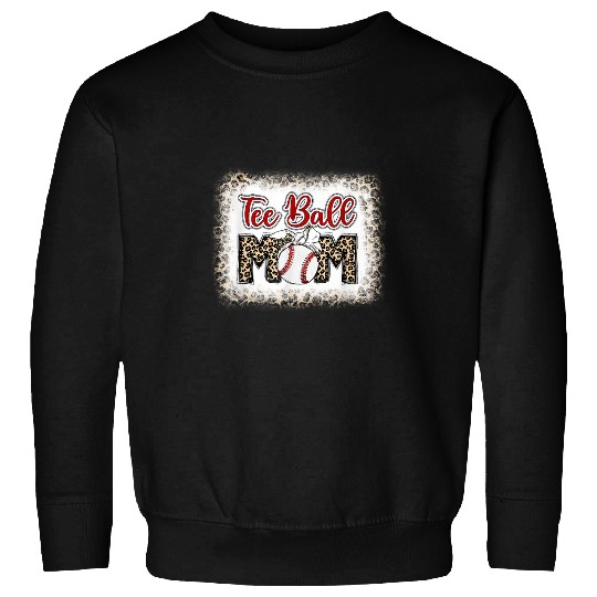 Leopard Tee Ball Mom Game Day Softball Baseball Mothers Day Sweatshirts