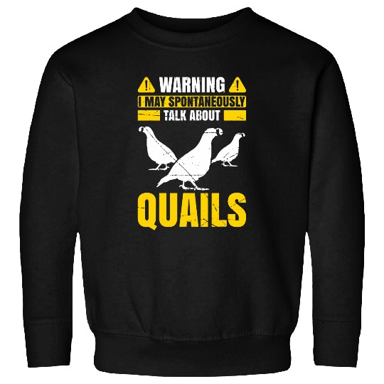 Mens Warning I May Spontaneously Talk About Quails Quail Owner Sweatshirts