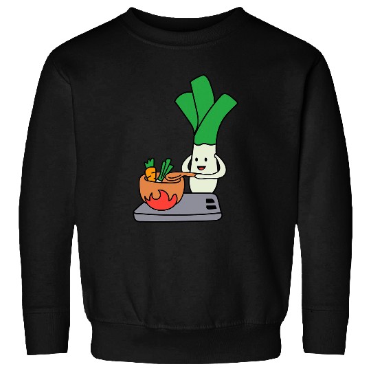 Funny Saying Leek Chef Hobby Cuisine Cooking Sweatshirts