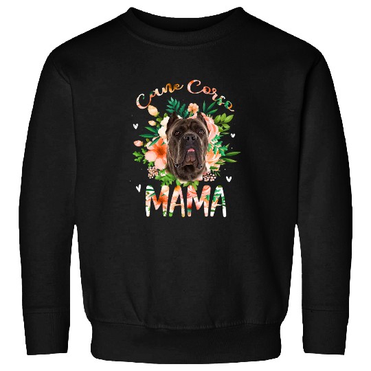 Cane Corso Mama Flower Funny Dog Lover Gift For Mama Sweatshirts