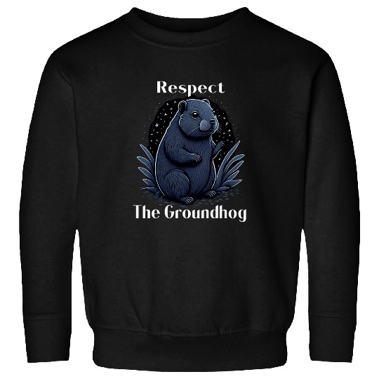 Respect The Groundhog Funny Woodchuck Tee Sweatshirts