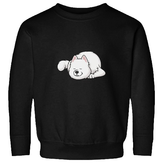 Dog Samoyed Dogs Sleeping Samoyed Funny Cute Sweatshirts