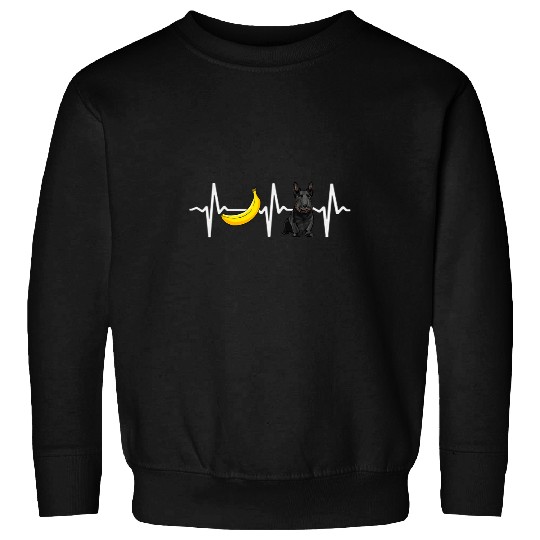 Dog Scottish Terrier Banana Scottish Terrier Heartbeat Dog Lover Sweatshirts
