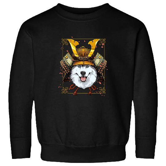 Dog Husky Samurai Siberian Husky Dog Warrior Samurai Lovers 167 Sweatshirts
