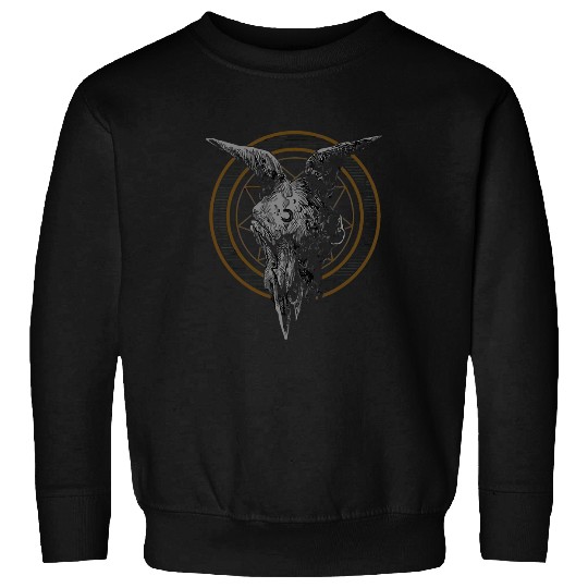 BUll skull Dark Art Grunge Goth Gothic Girl Horror Sweatshirts