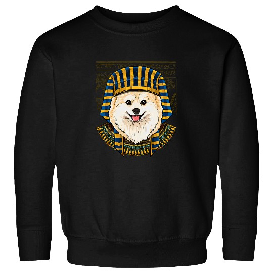Dog Pomeranian Egyptian Pharaoh Historian Archaeologist Dog 79 Sweatshirts