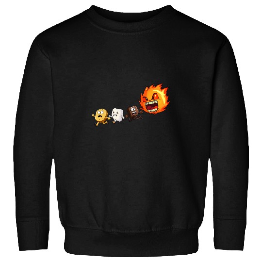 Funny Camping Smores Campfire Biscuit Chocolate Marshmallow Sweatshirts