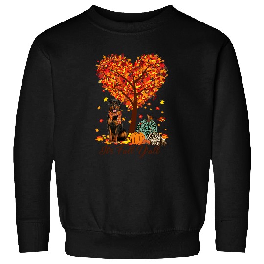 Dog Rottweiler Its Fall YAll Funny Rottweiler Fall Autumn Dog Lover121 Sweatshirts
