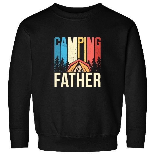 Camping Father Campfire Camp Campsite Camper Dad Daddy Papa Sweatshirts
