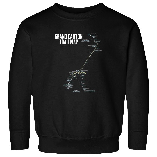 Camp Grand Canyon National Park Trail Map Camping Hiking Sweatshirts