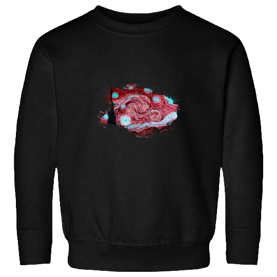 Famous Fine Art Starry Night Remix Vincent van Gogh Sweatshirts