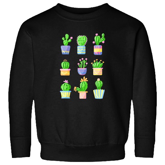 Cactus Succulents Poster Art Plant Mom Succa Echeveria Aloe Sweatshirts