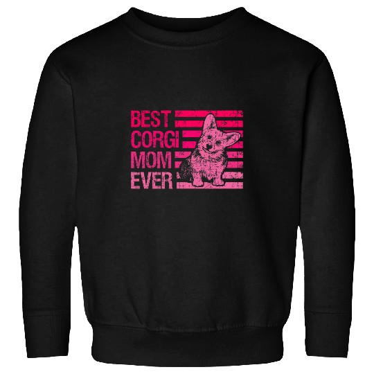 Funny Corgi Mom Art Women Girls Dog Pembroke Corgi Lovers Sweatshirts