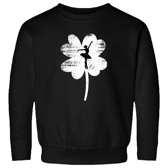 ballet st patricks day cute vintages ballet dancer shamrock Sweatshirts
