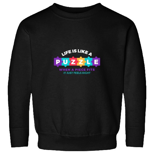 Funny Puzzle Lover Puzzle Life Perfect Game Art Craft Lover Sweatshirts