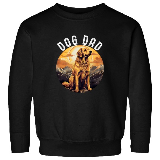 Dog Dad Golden Retriever retro vintage Sweatshirts