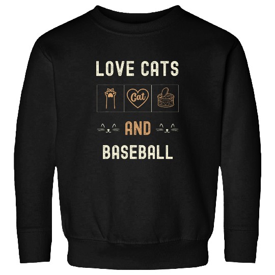 Cat Lover Cats And Baseball Kittens Pet Men Women Sweatshirts