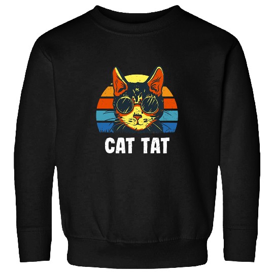 Cat Tat Cat Lover Tattoo Lover Kitten Tattooed Cat Mom 1 Sweatshirts