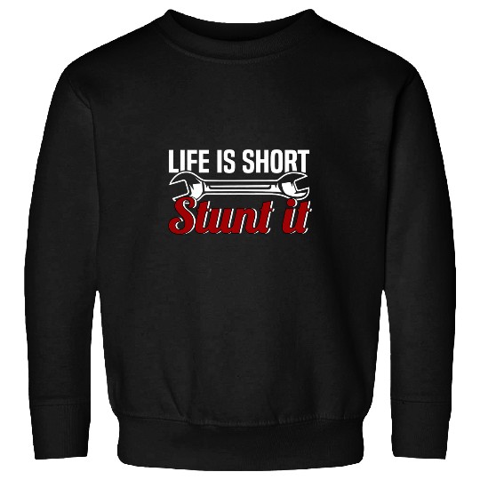 Life Is Short Stunt It 2Drag Racing Muscle Car Retro V8 23 Sweatshirts