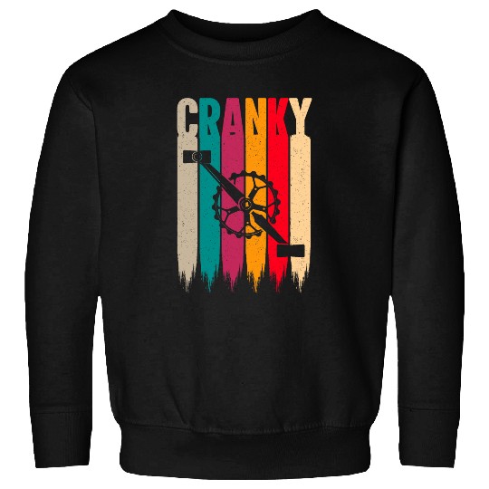 Funny vintages Bicycle Cranky Retro For Cycling Lovers Cranky Sweatshirts