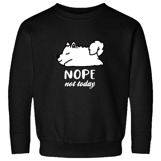 Dog Samoyed Nope Funny Lazy Samoyed Dog Lover Gift for Women Sweatshirts